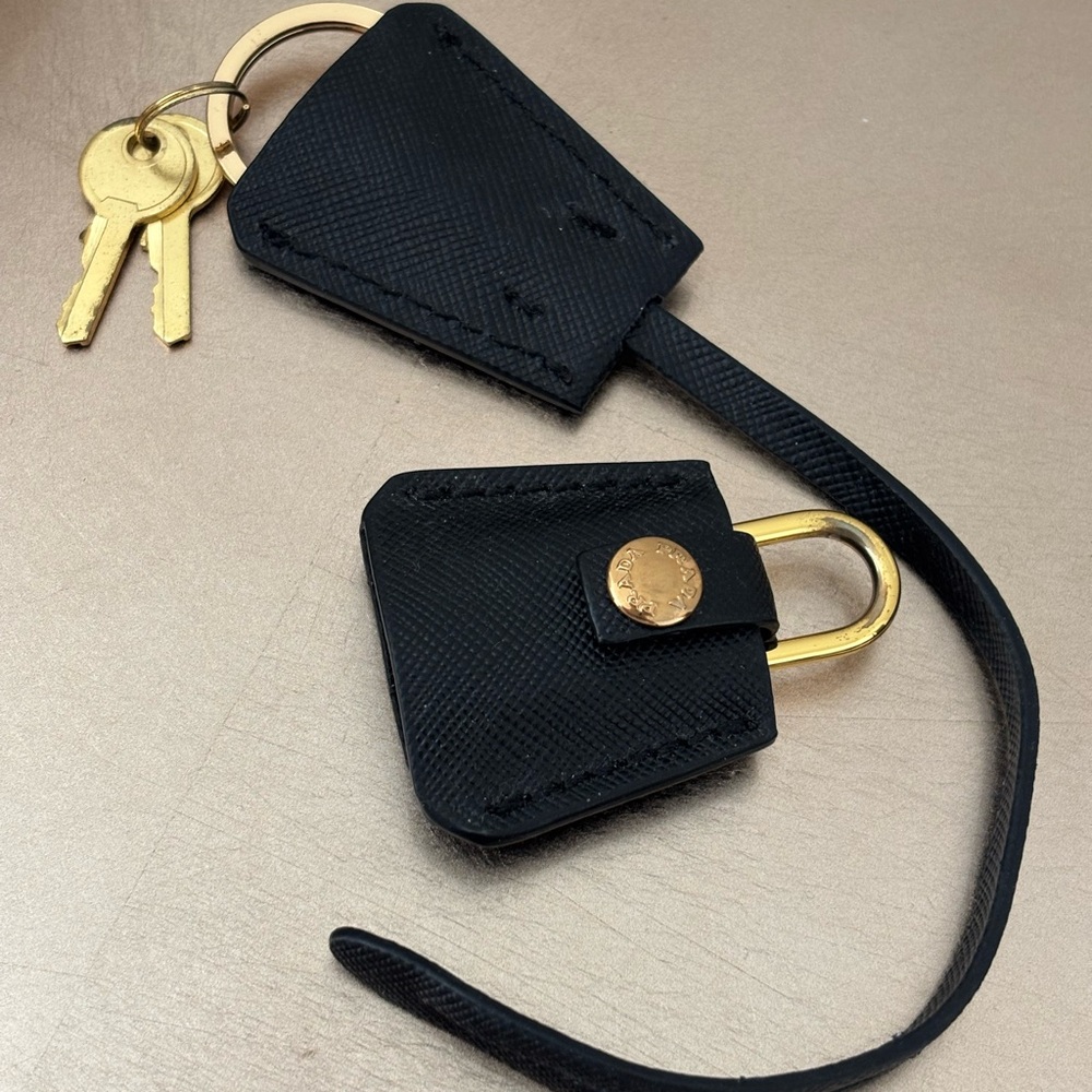 Prada Gold Lock and Keys Bag Charm Set - Picture 5 of 6